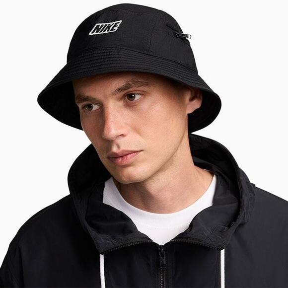Nike Apex Bucket Hat Adult Unisex Black White Size Small S Pocket FQ3277 010 NEW - Picture 8 of 9